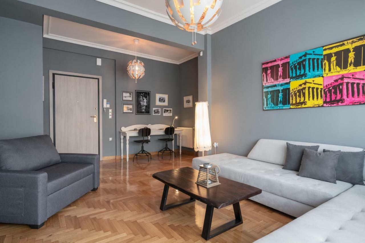 Ferienwohnung Modern & Stylish Apt At The Heart Of Athen Exterior foto